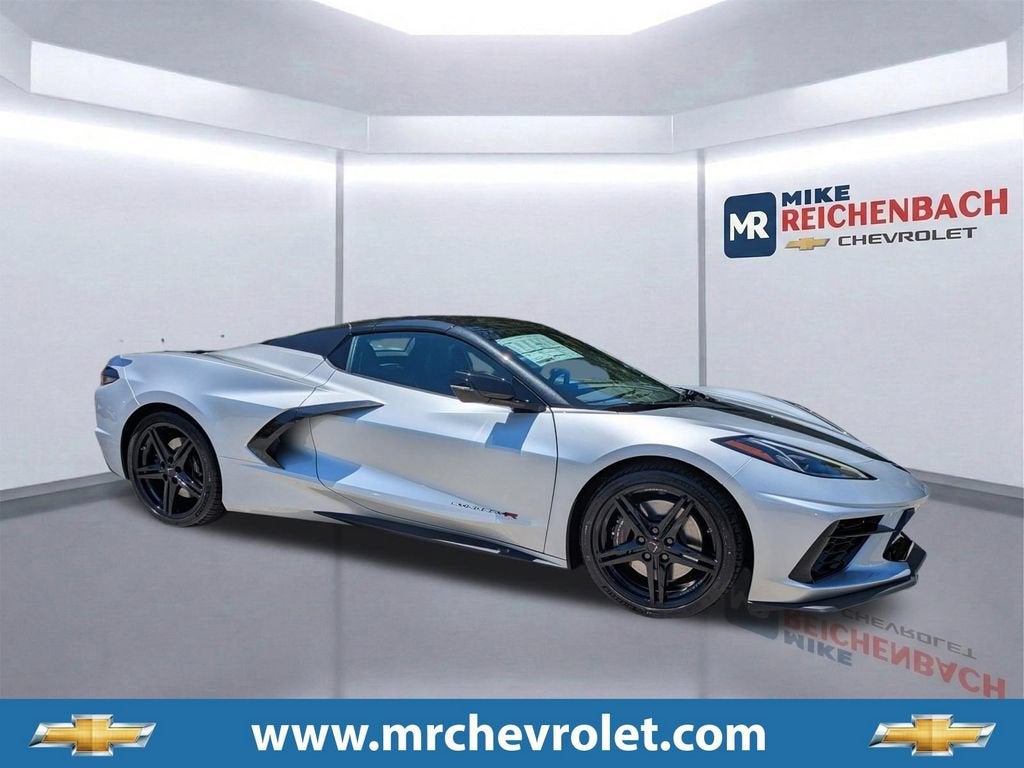 2026 Chevrolet Corvette Stingray 3LT in Blade Silver Metallic — front three-quarter view