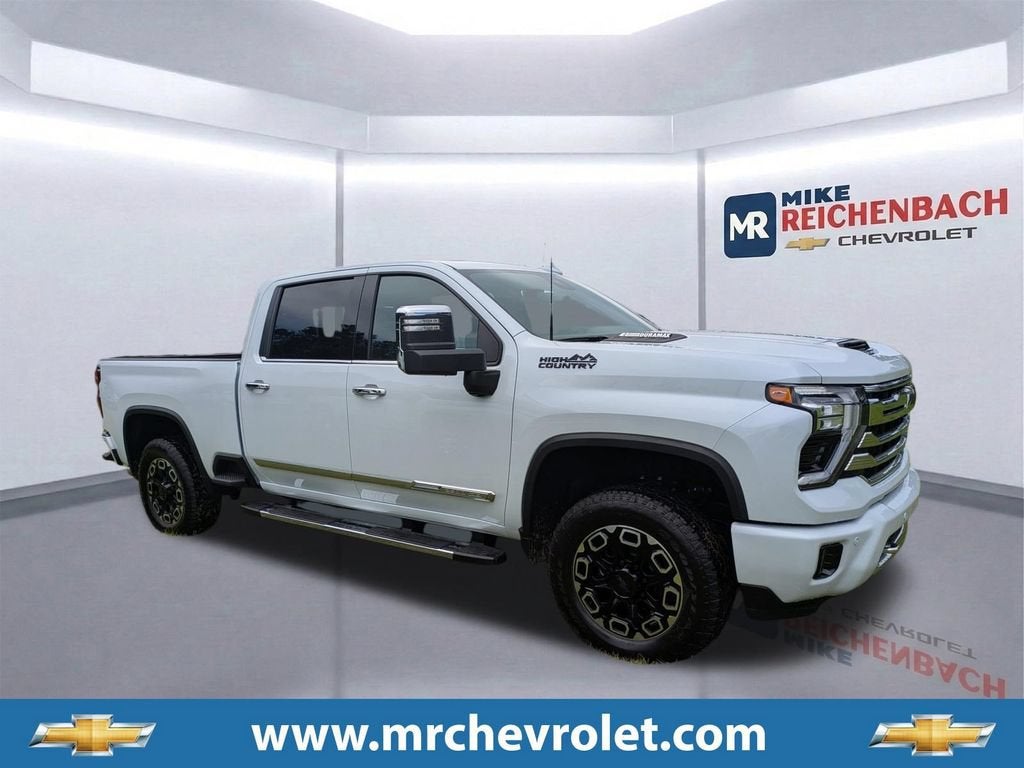 2026 Chevrolet Silverado 2500 HD High Country in Polar White Tricoat — front three-quarter view