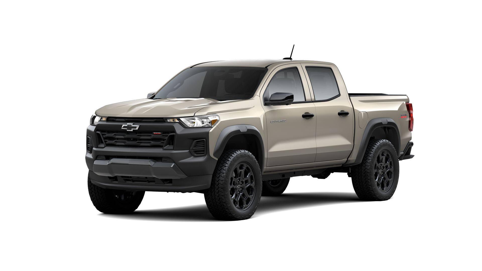2026 Chevrolet Colorado Trail Boss in White Sands — front three-quarter view