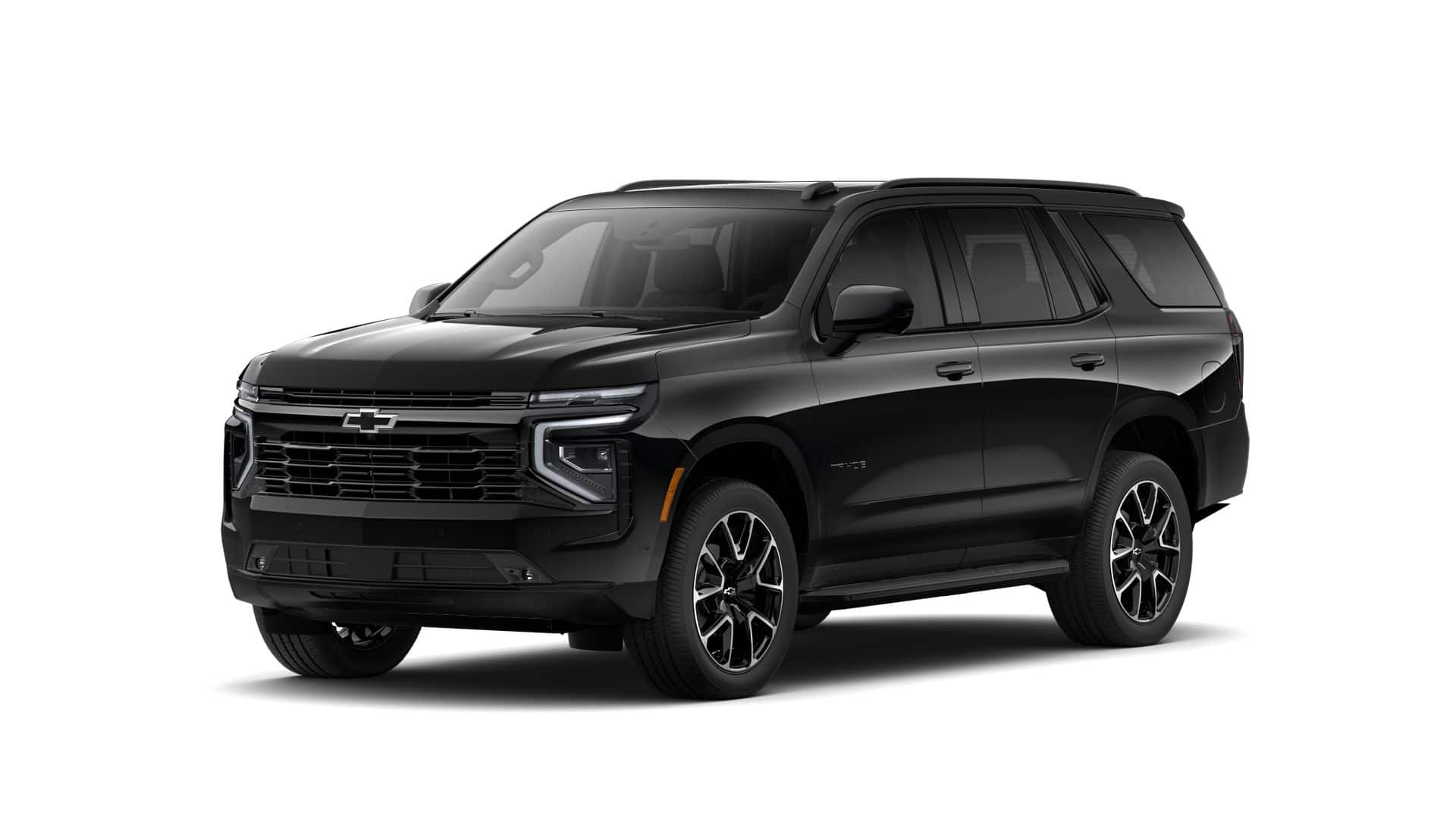 2026 Chevrolet Tahoe RST in Black — front three-quarter view
