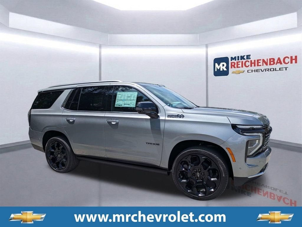 2026 Chevrolet Tahoe High Country in Sterling Gray Metallic — front three-quarter view