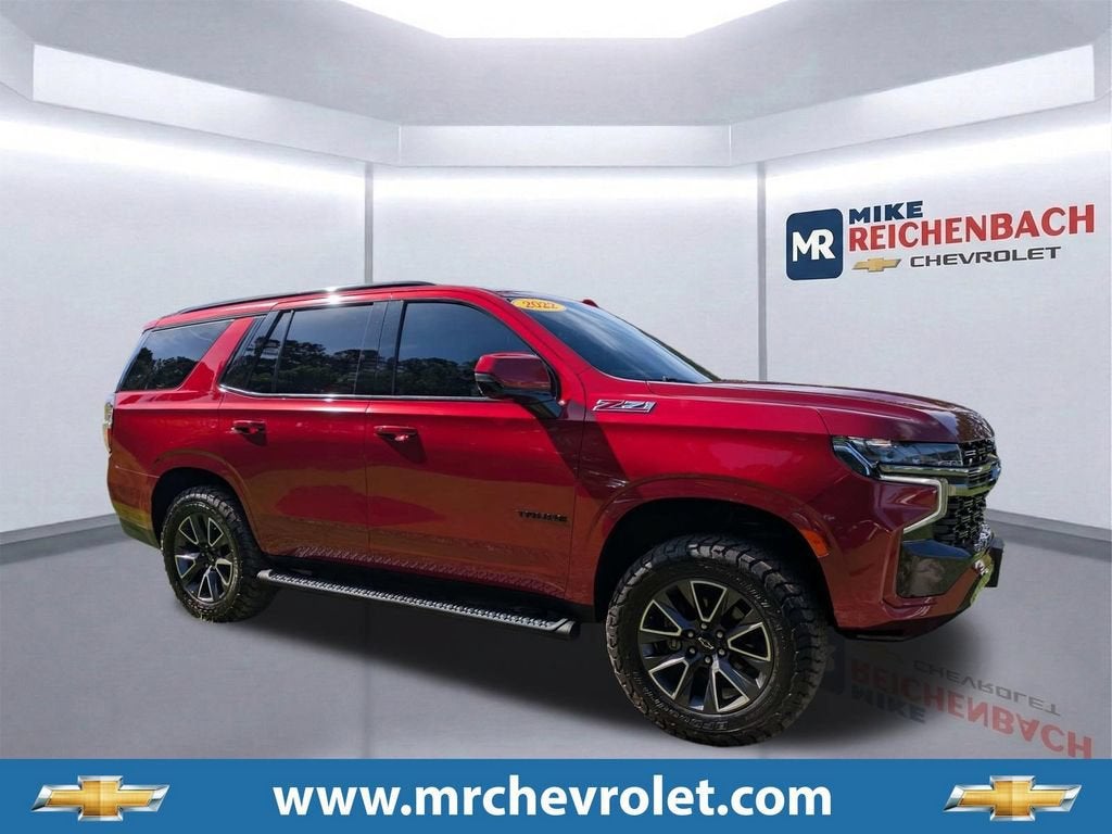 2022 Chevrolet Tahoe Z71 in Cherry Red Tintcoat — front three-quarter view