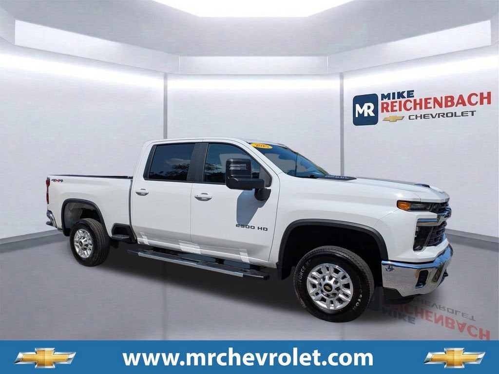 2025 Chevrolet Silverado 2500 HD LT in Summit White — front three-quarter view