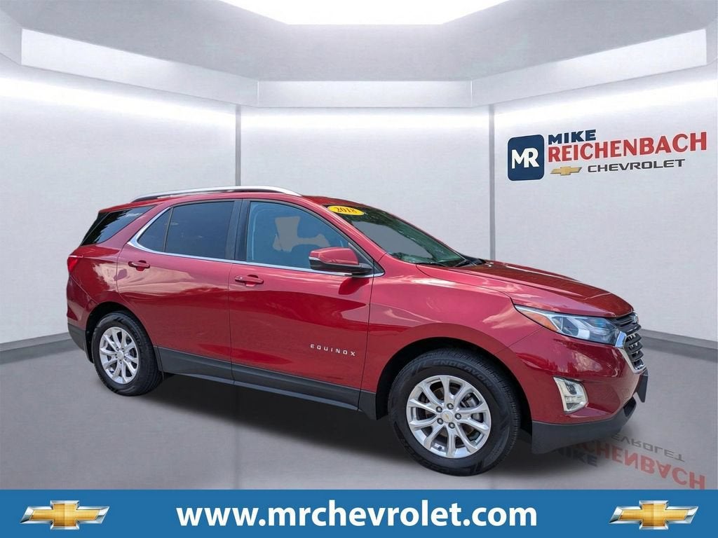 2018 Chevrolet Equinox LT in Cajun Red Tintcoat — front three-quarter view