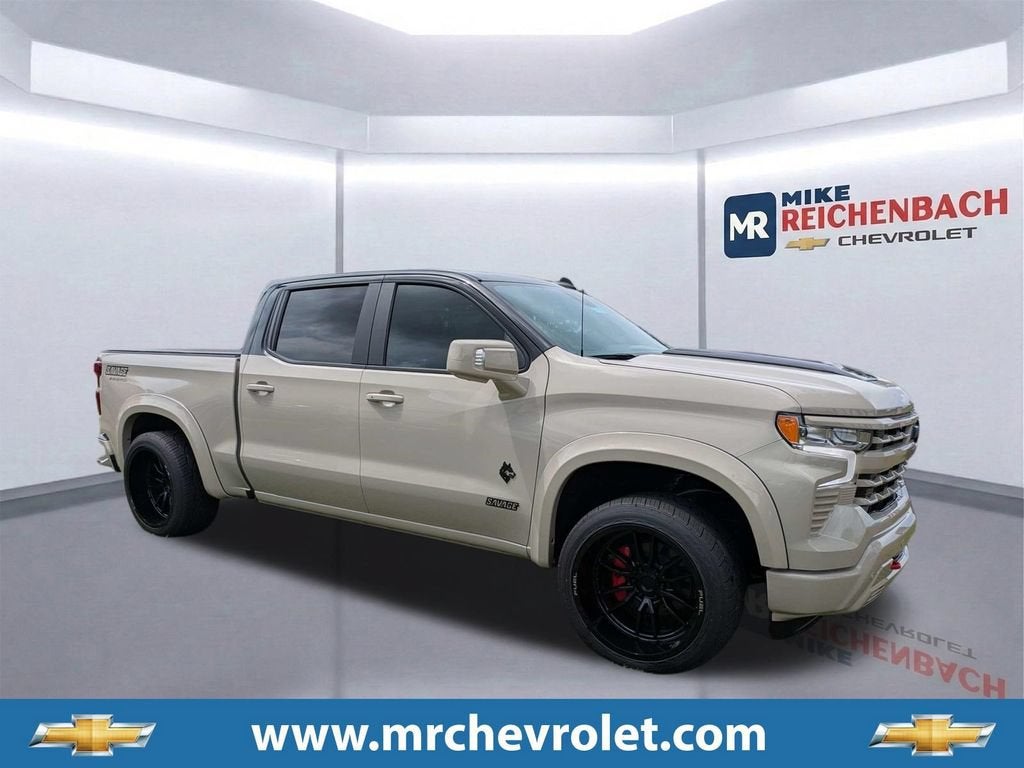 2026 Chevrolet Silverado 1500 RST in White Sands — front three-quarter view
