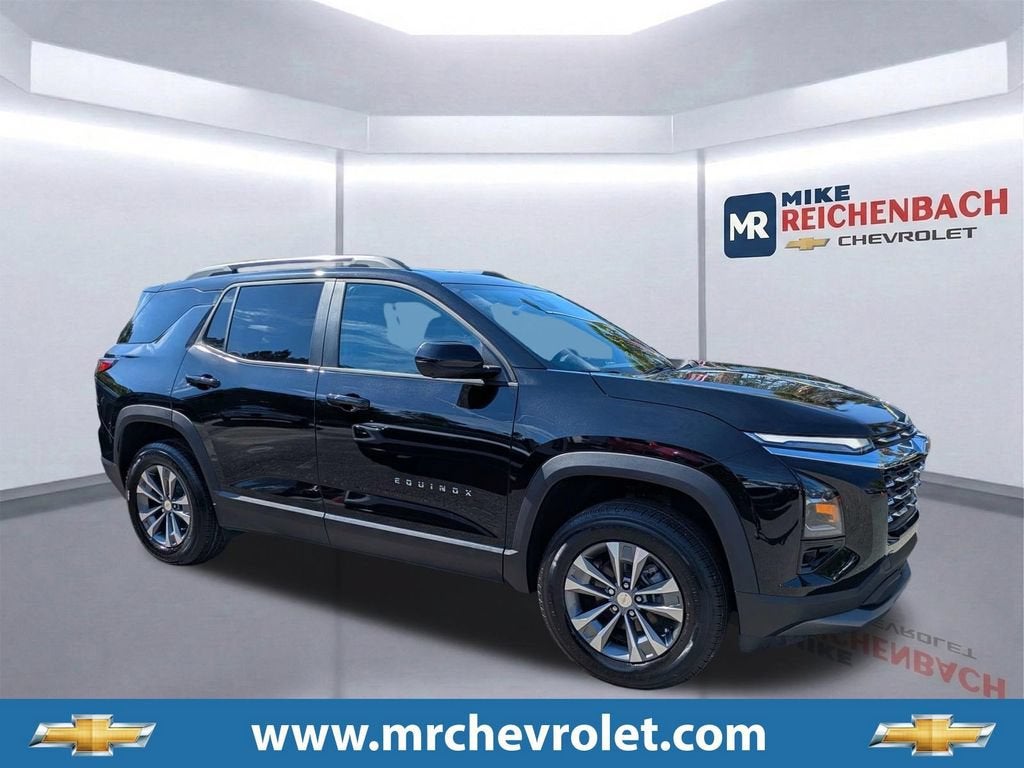 2026 Chevrolet Equinox LT in Mosaic Black Metallic — front three-quarter view