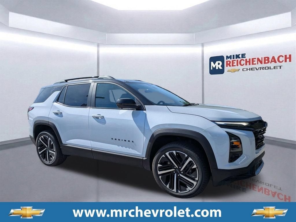 2026 Chevrolet Equinox RS in Polar White Tricoat — front three-quarter view