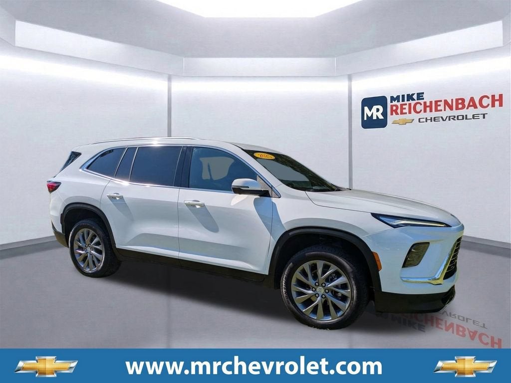 2025 Buick Enclave Preferred in Summit White — front three-quarter view
