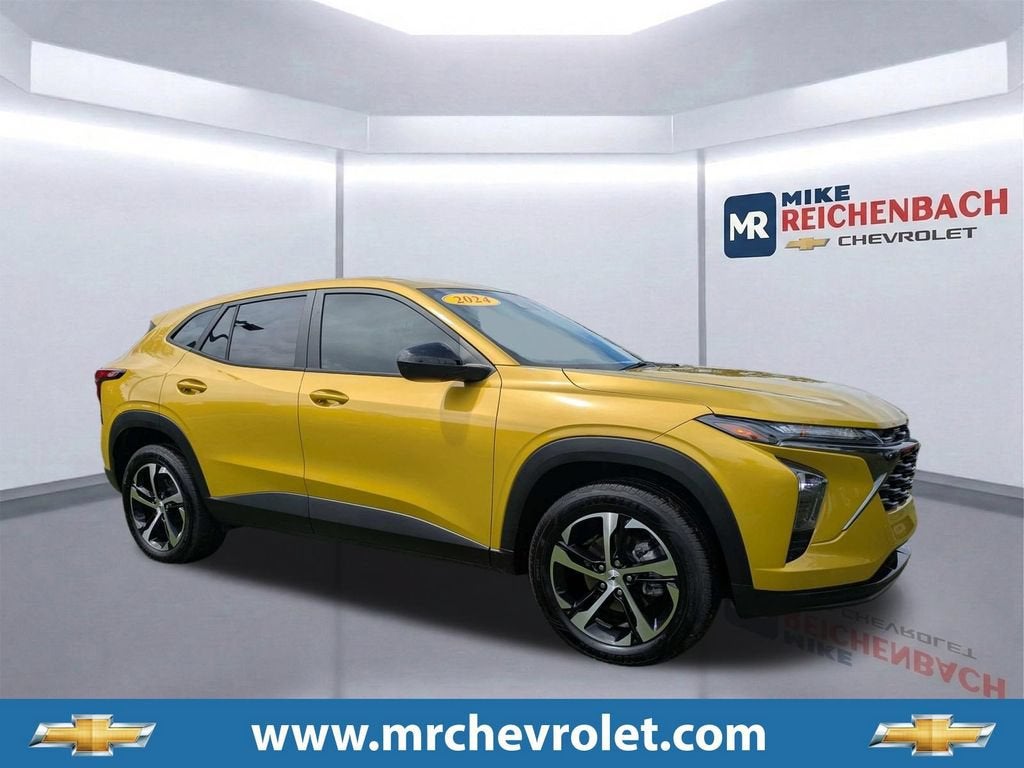 2024 Chevrolet Trax 1RS in Nitro Yellow Metallic — front three-quarter view